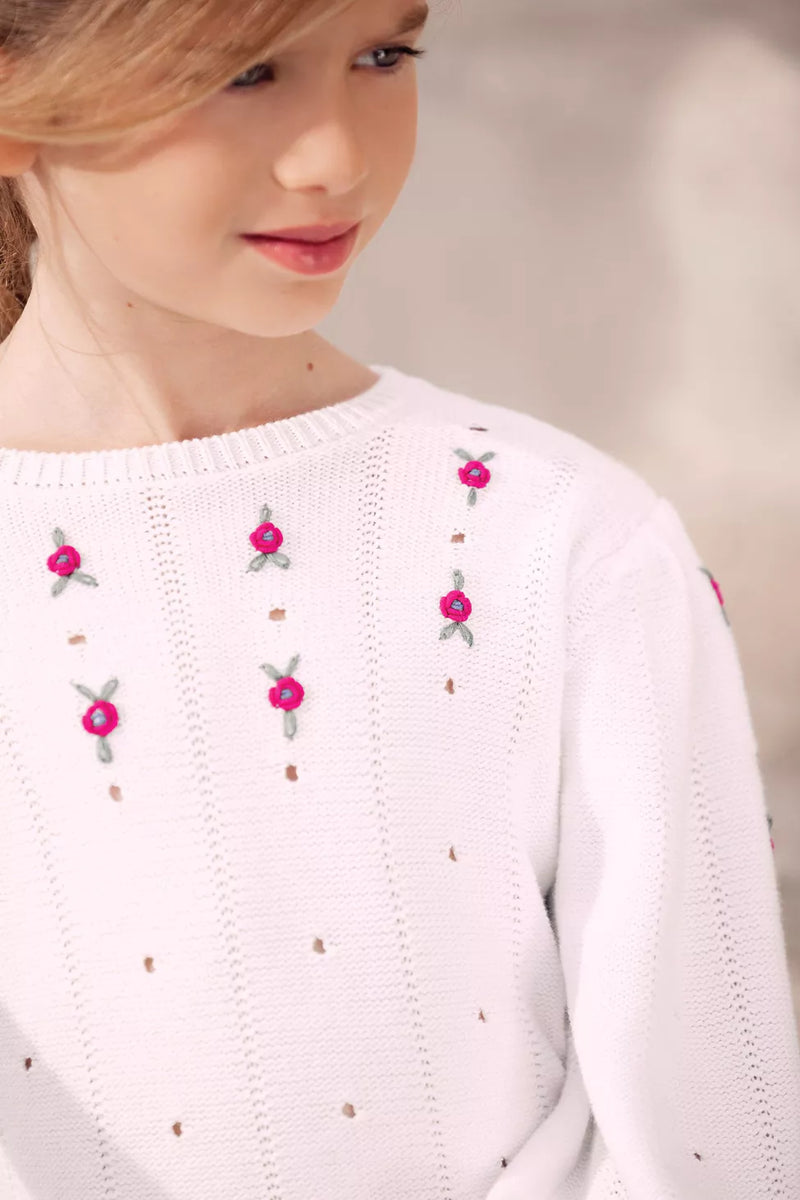 Tartine et Chocolat's Rose Knit Spring Sweater