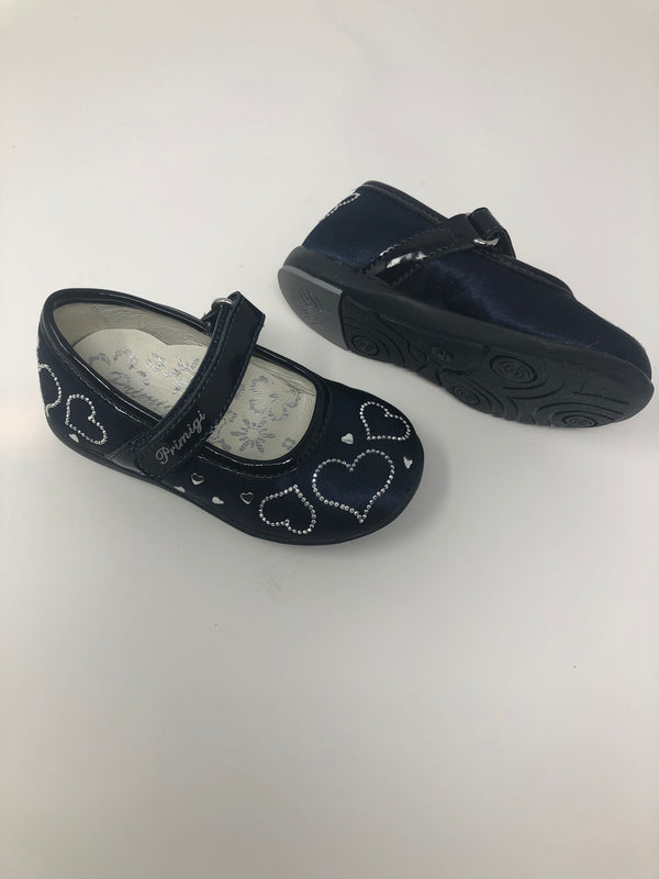 Blue Satin Mary Jane Shoe
